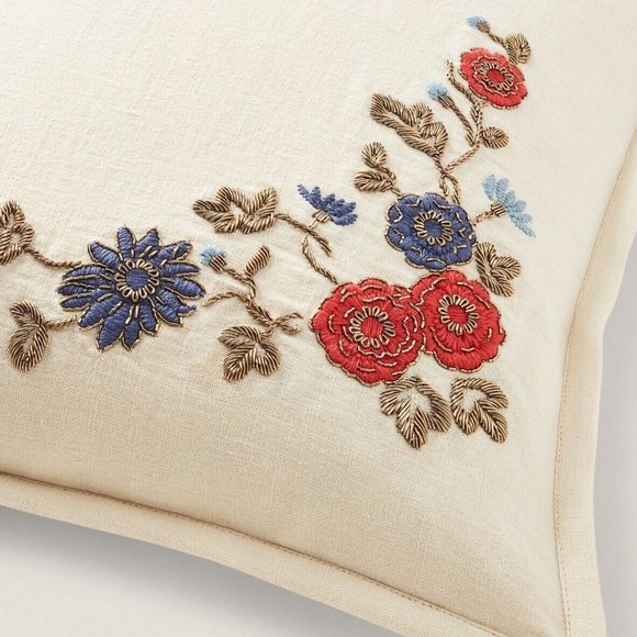 Ralph Lauren Macall Hand Embroidery Throw Pillow - Picture 2 of 4
